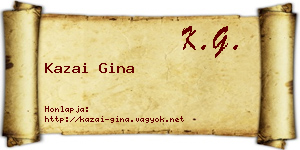 Kazai Gina névjegykártya